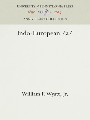cover image of Indo-European /a/